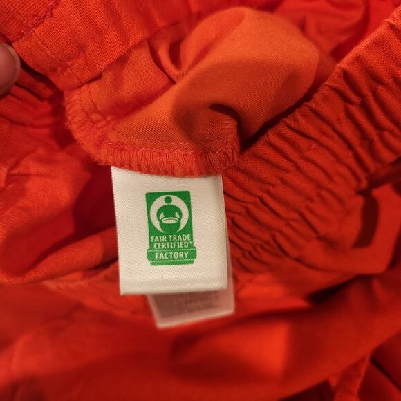 J. Crew Womens Orange Linen Cotton Drawstring Straight Leg Pants Size 6 Beach - Picture 11 of 14